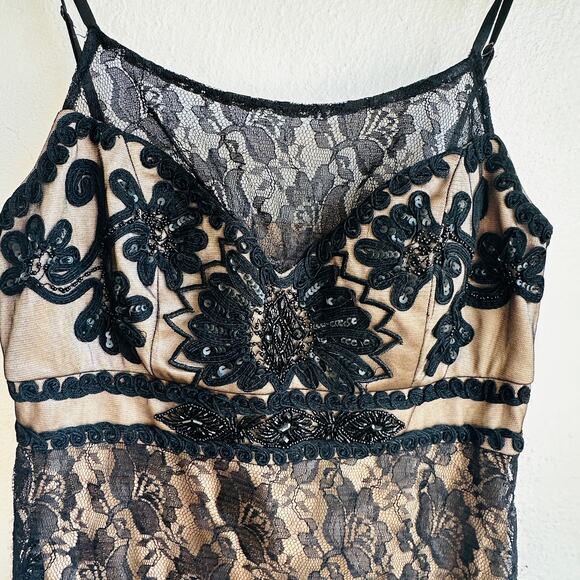 Studios-W by Sue Wong Black Lace Beaded Mini Dress – Size 6 Excellent Condition - Picture 4 of 10